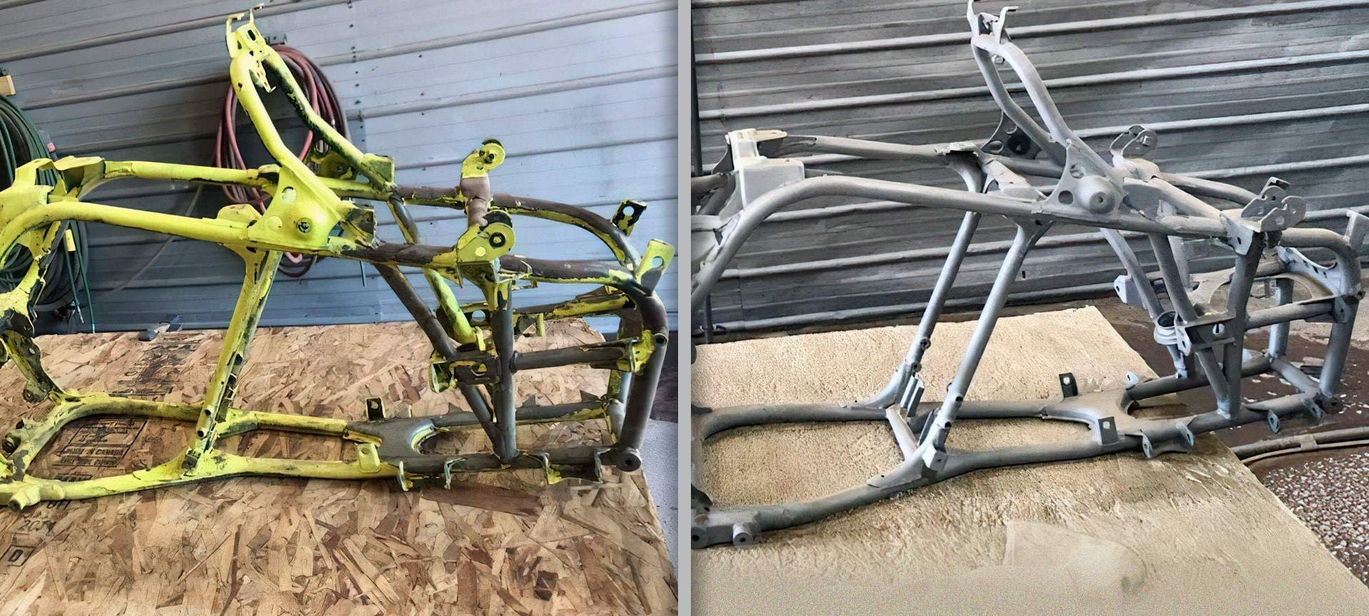 Abrasive Blasting Powder Coated ATV Frame