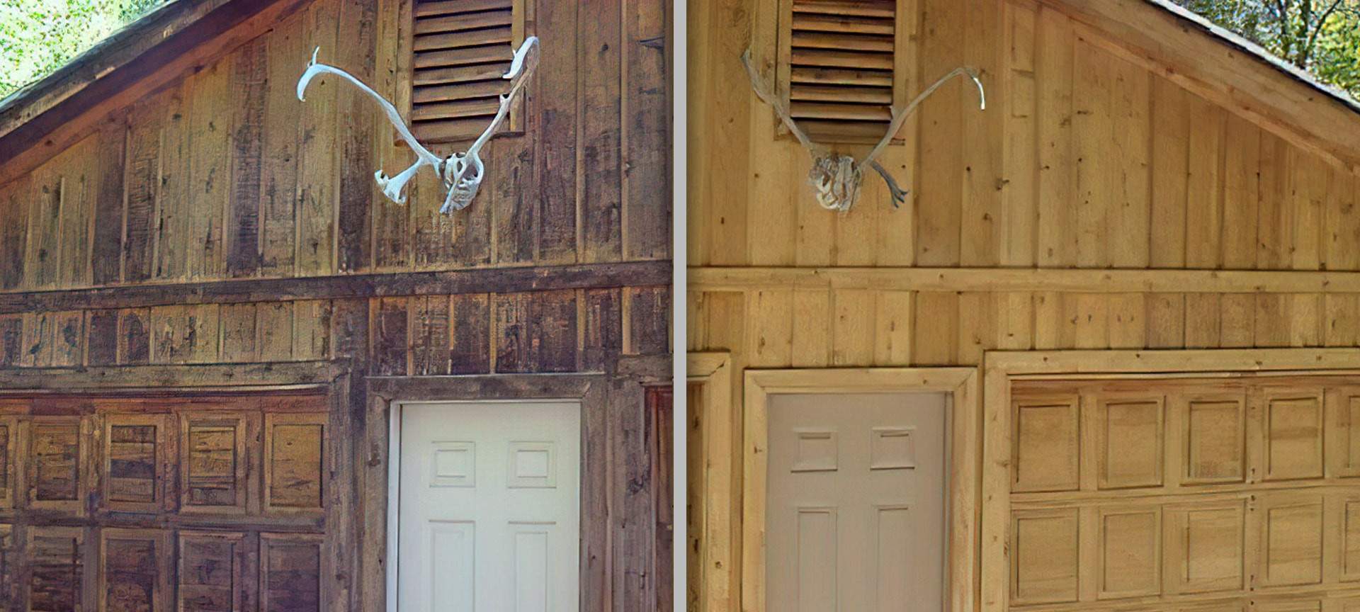 Soda Blasting Cedar Siding