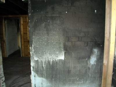 smoke damage on concrete